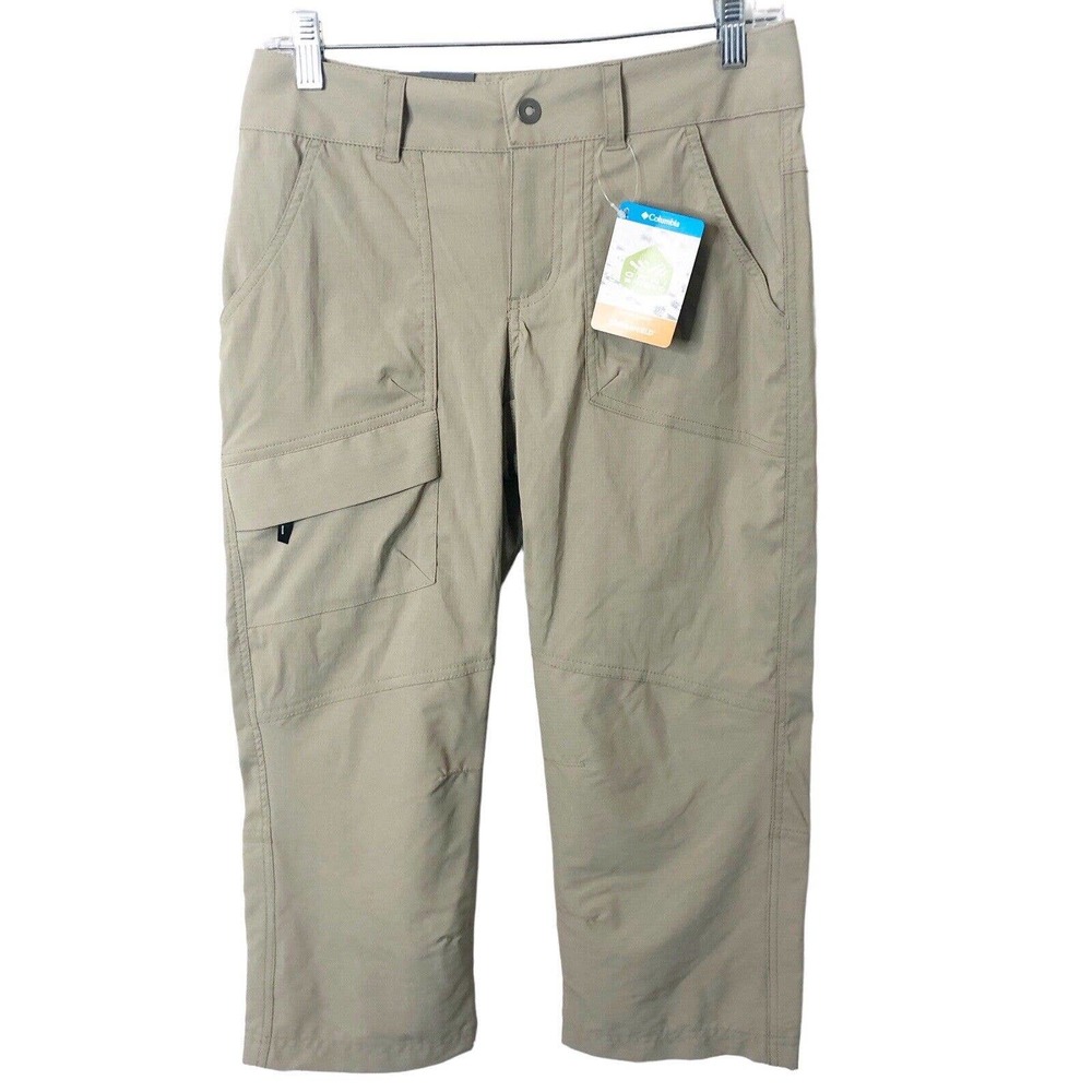 Columbia NWT Women's Kestrel Trail II Stretch Capri Ripstop Hiking Pants Size 4